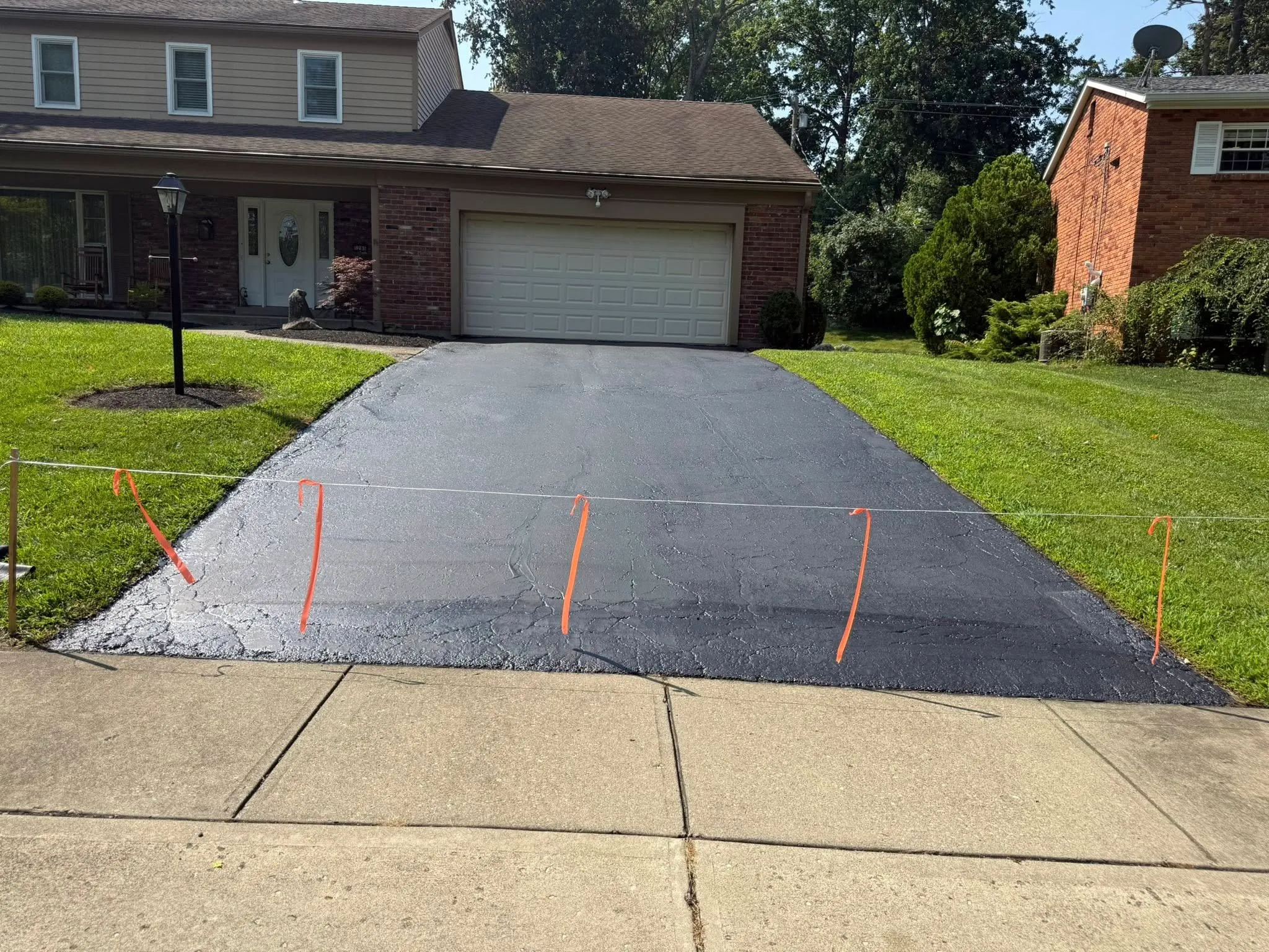 Residential driveway sealcoating project in Cincinnati, OH